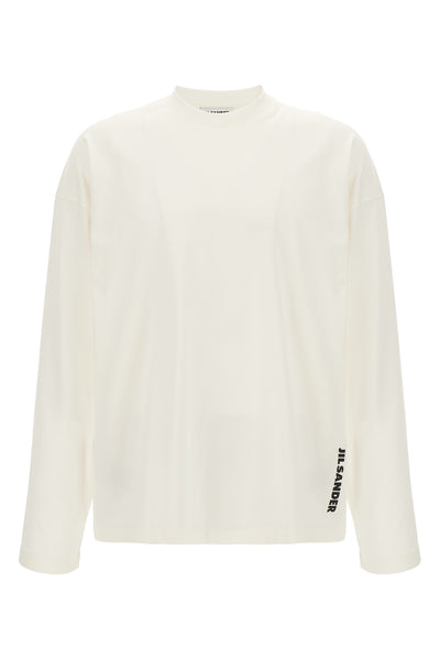 the jil sander long-sleeved t-shirt features an essential construction in compac