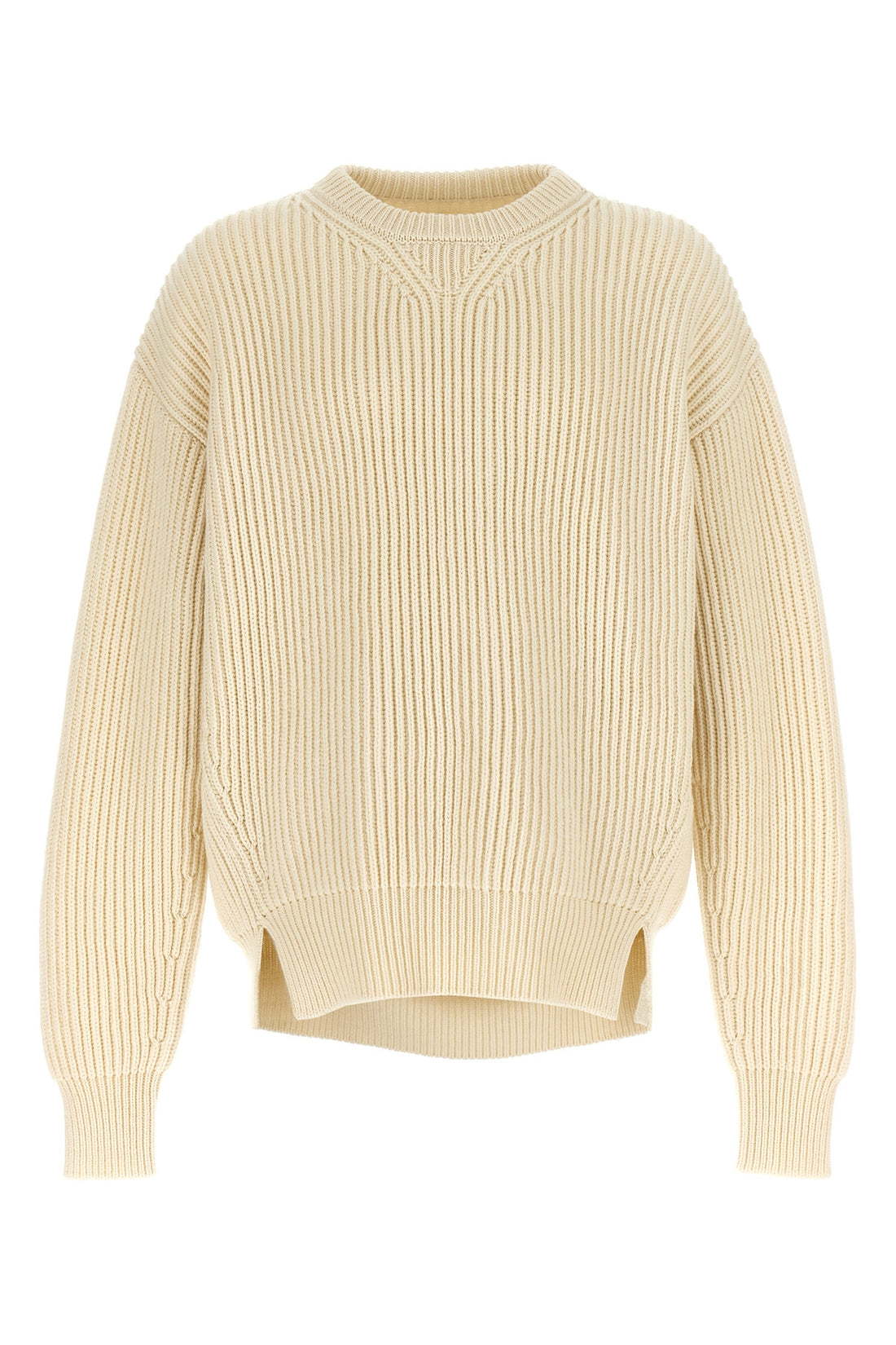 JIL SANDER 46 chunky english rib wool sweater