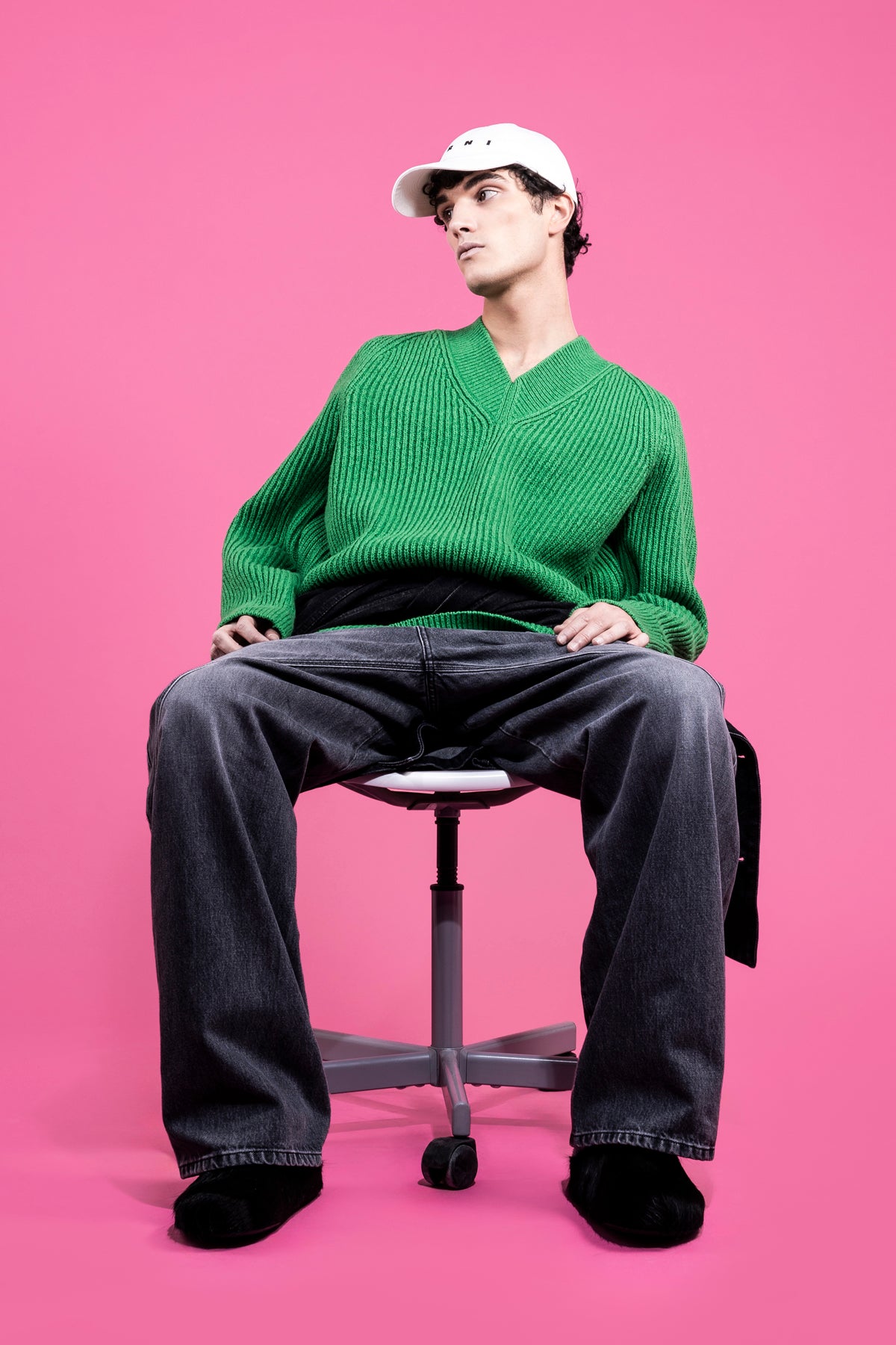 oversized cotton blend sweater