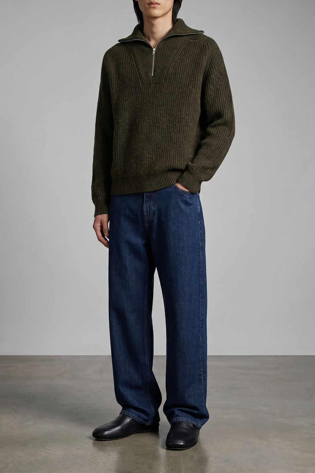 JIL SANDER 50 ribbed wool sweater