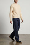 fishermans rib sweater in heavy ribbed wool
