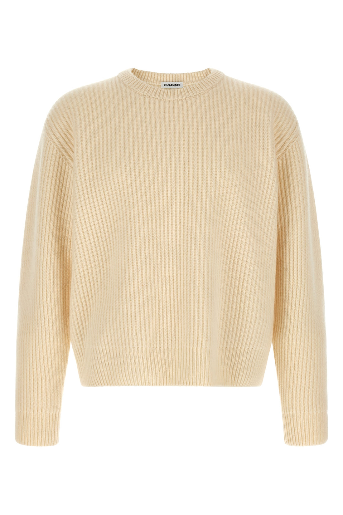 JIL SANDER 48 fishermans rib sweater in heavy ribbed wool