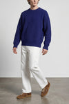 fishermans rib sweater in heavy ribbed wool