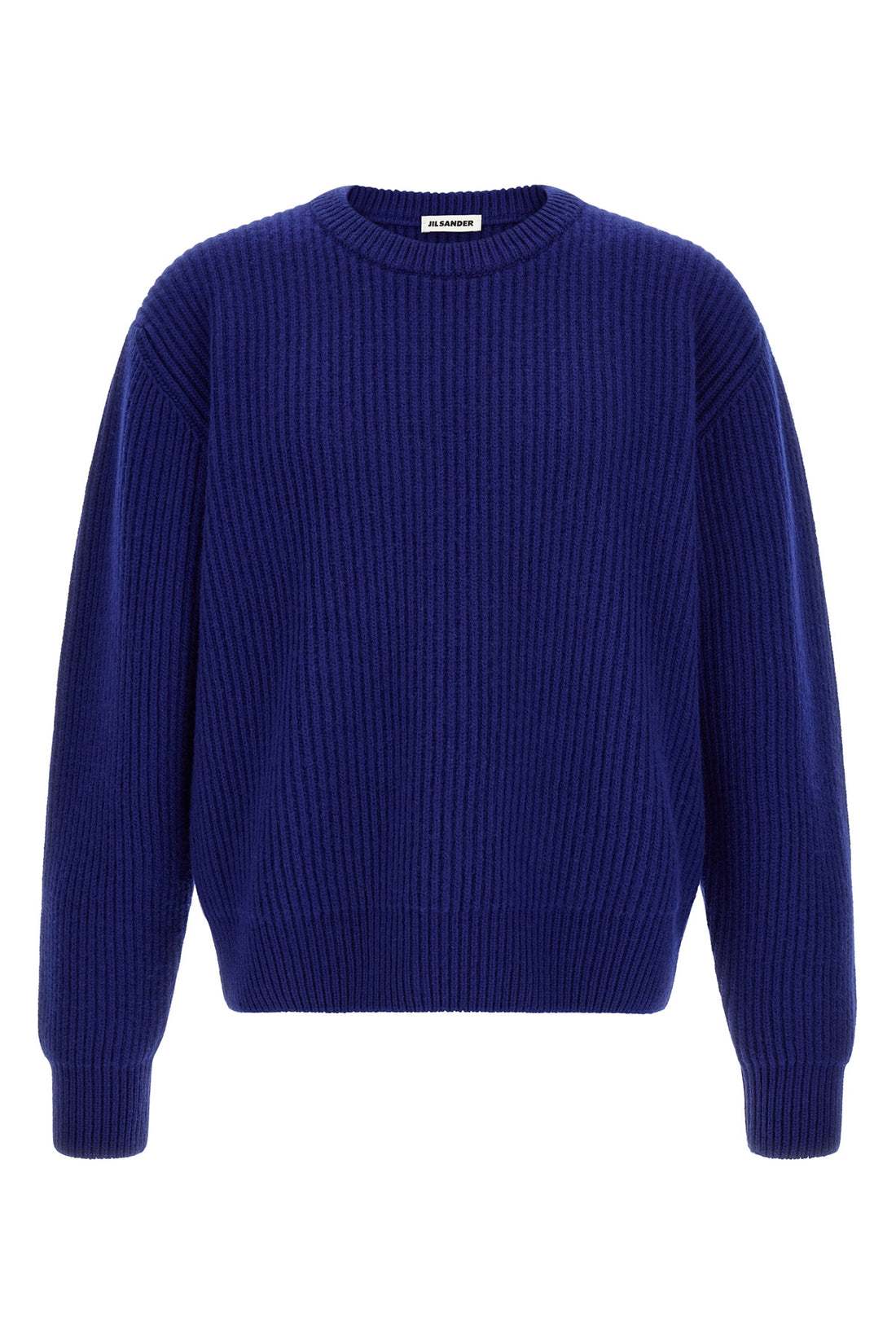 JIL SANDER 48 fishermans rib sweater in heavy ribbed wool