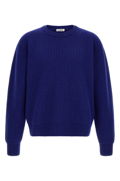 fishermans rib sweater in heavy ribbed wool