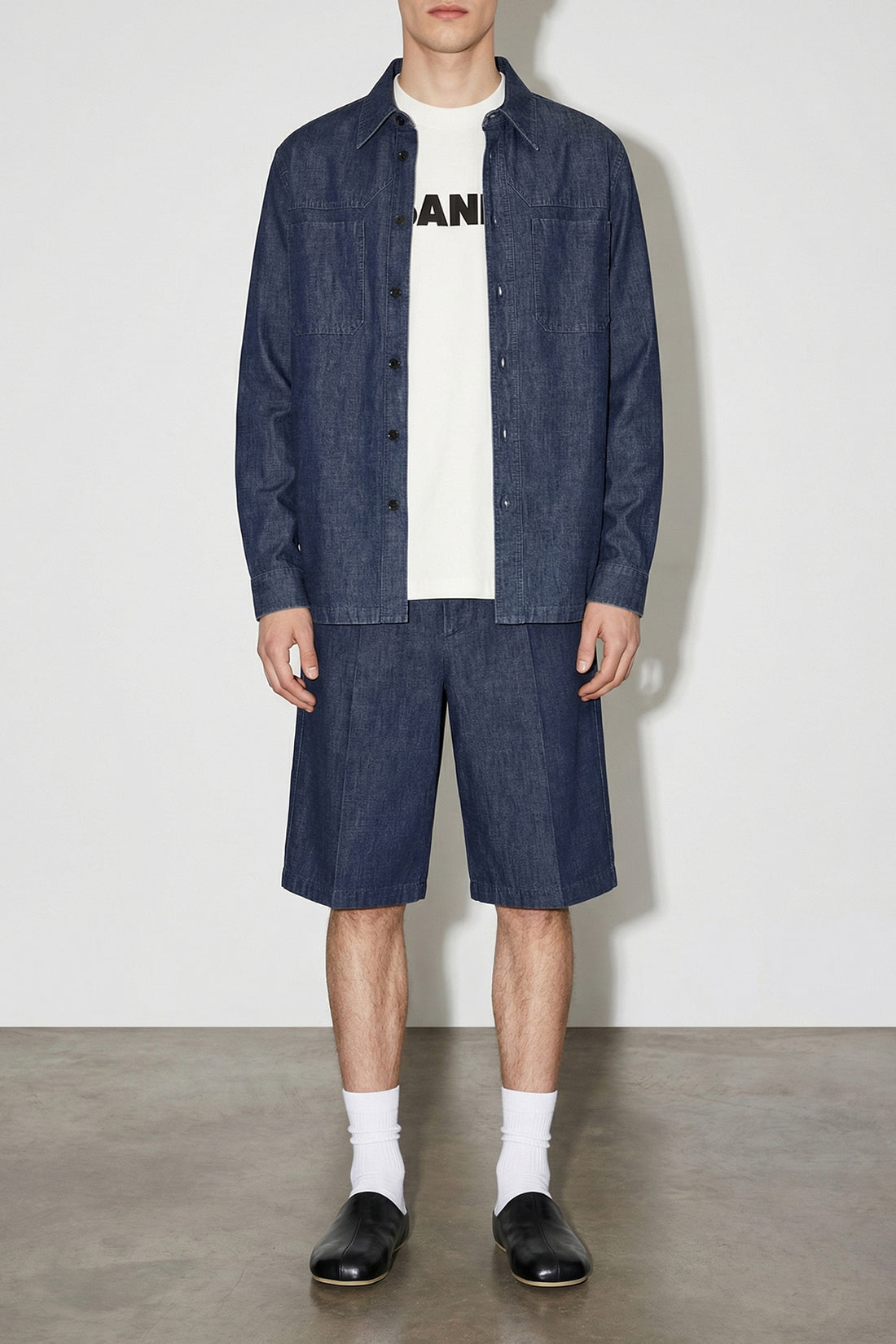 JIL SANDER 48 210 cotton denim bermuda shorts