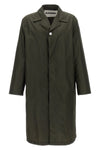 single-breasted nylon twill trench coat