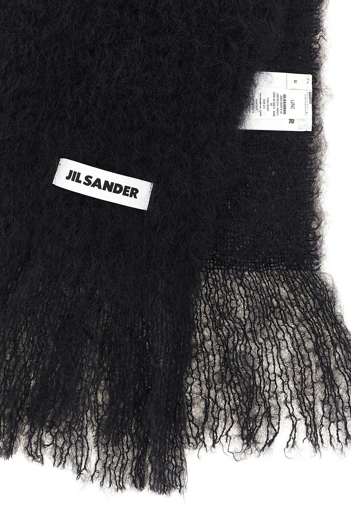 the jil sander small scarf in mohair blend