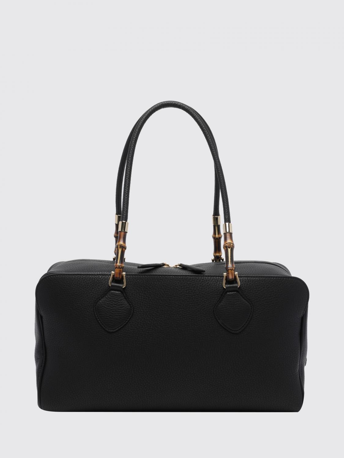 large boston shoulder bag in grained calf leather