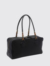 large boston shoulder bag in grained calf leather