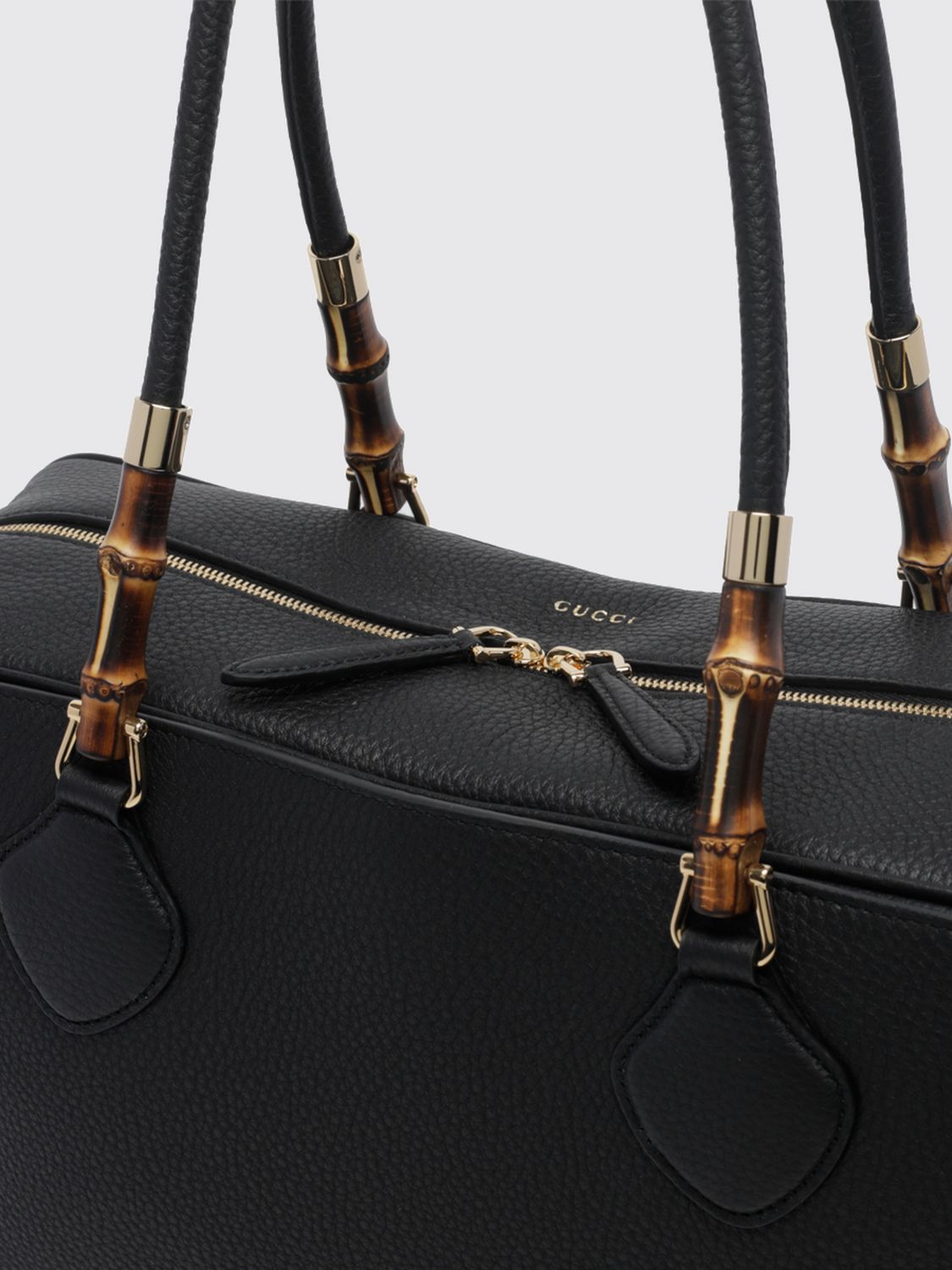 large boston shoulder bag in grained calf leather
