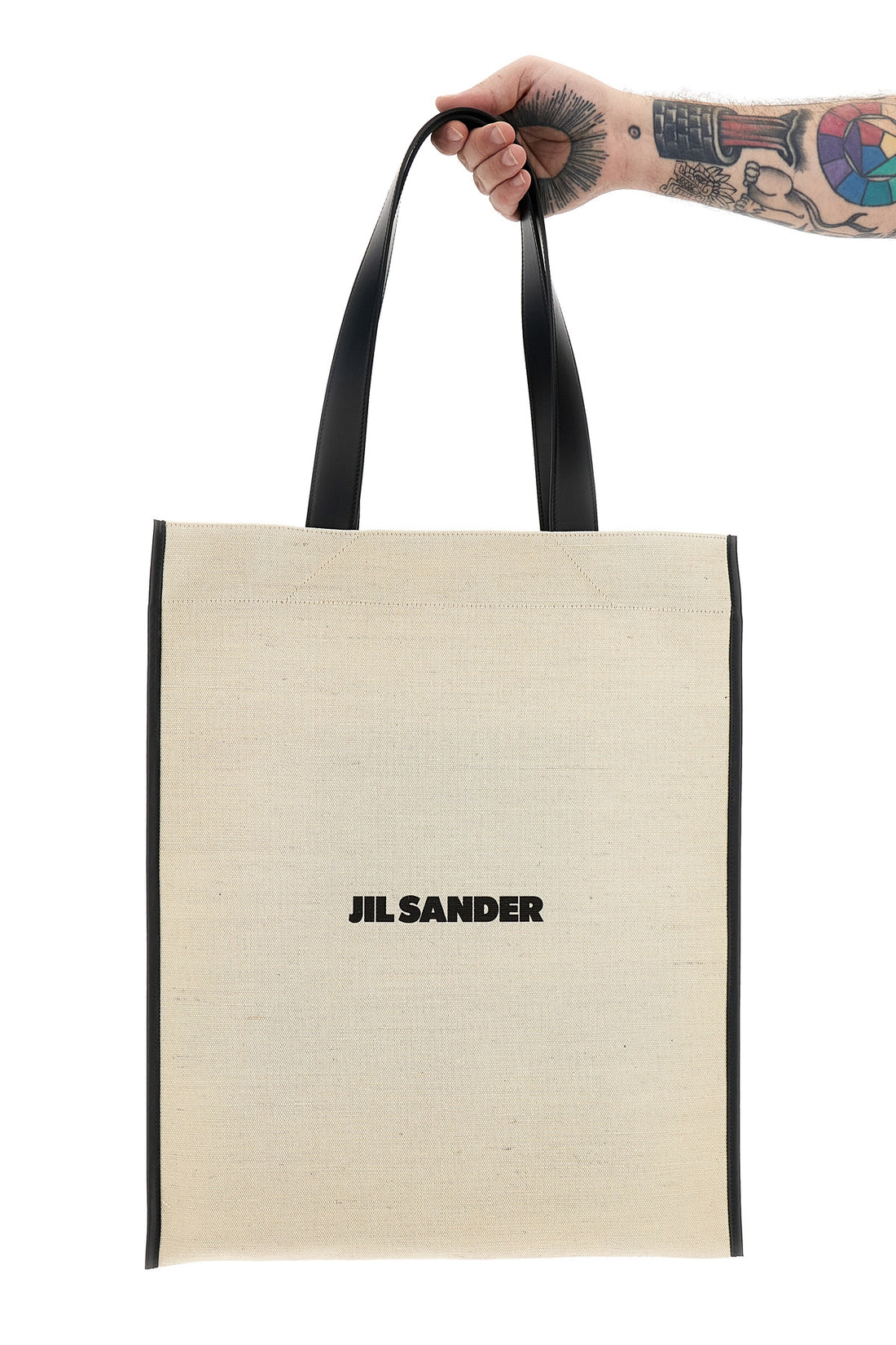 JIL SANDER OS medium flat canvas shopping bag