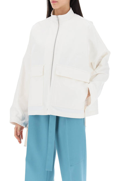 oversized blouson jacket in canvas