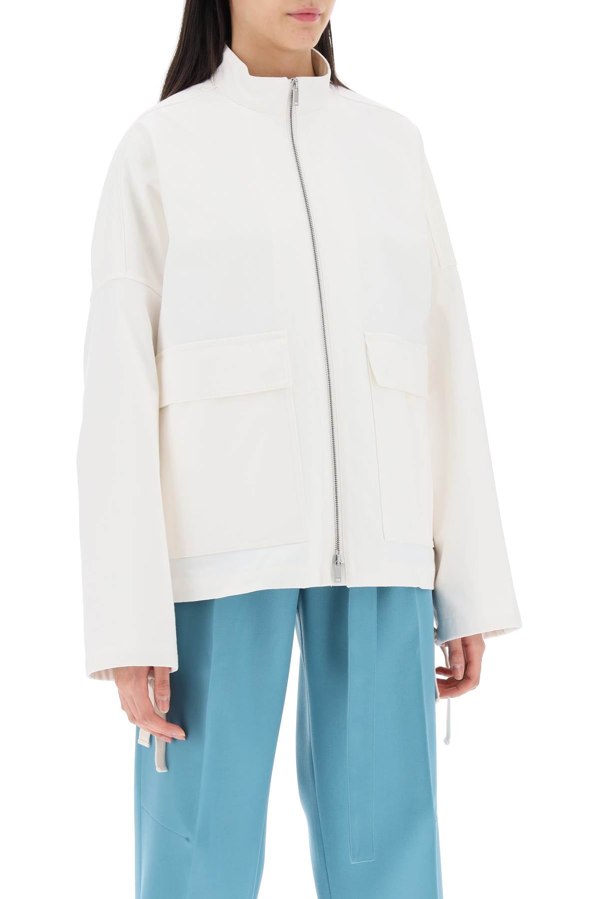 oversized blouson jacket in canvas