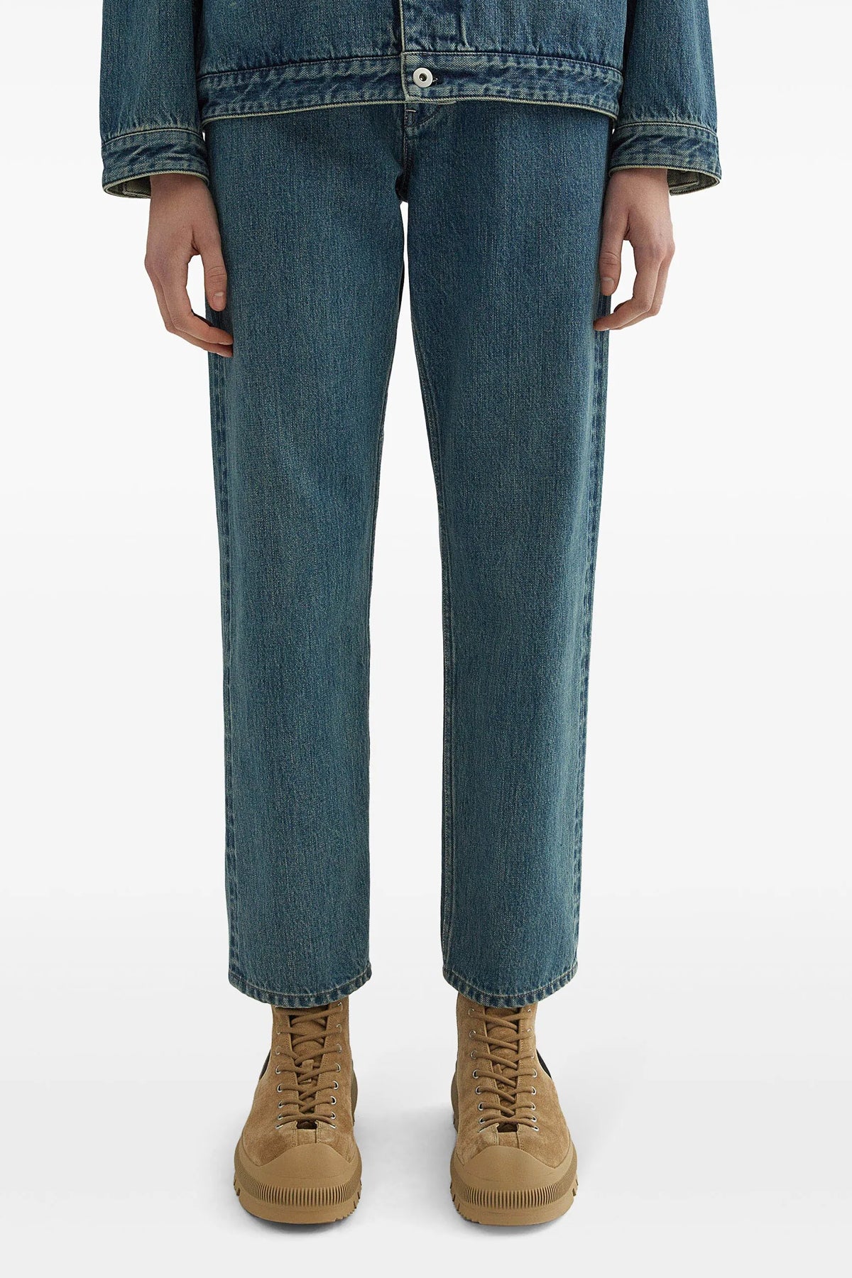 slim twist cotton denim jeans