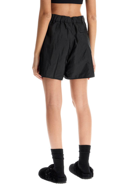 silk and nylon shorts with belt in a