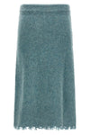 midi skirt in brushed knit shetland wool