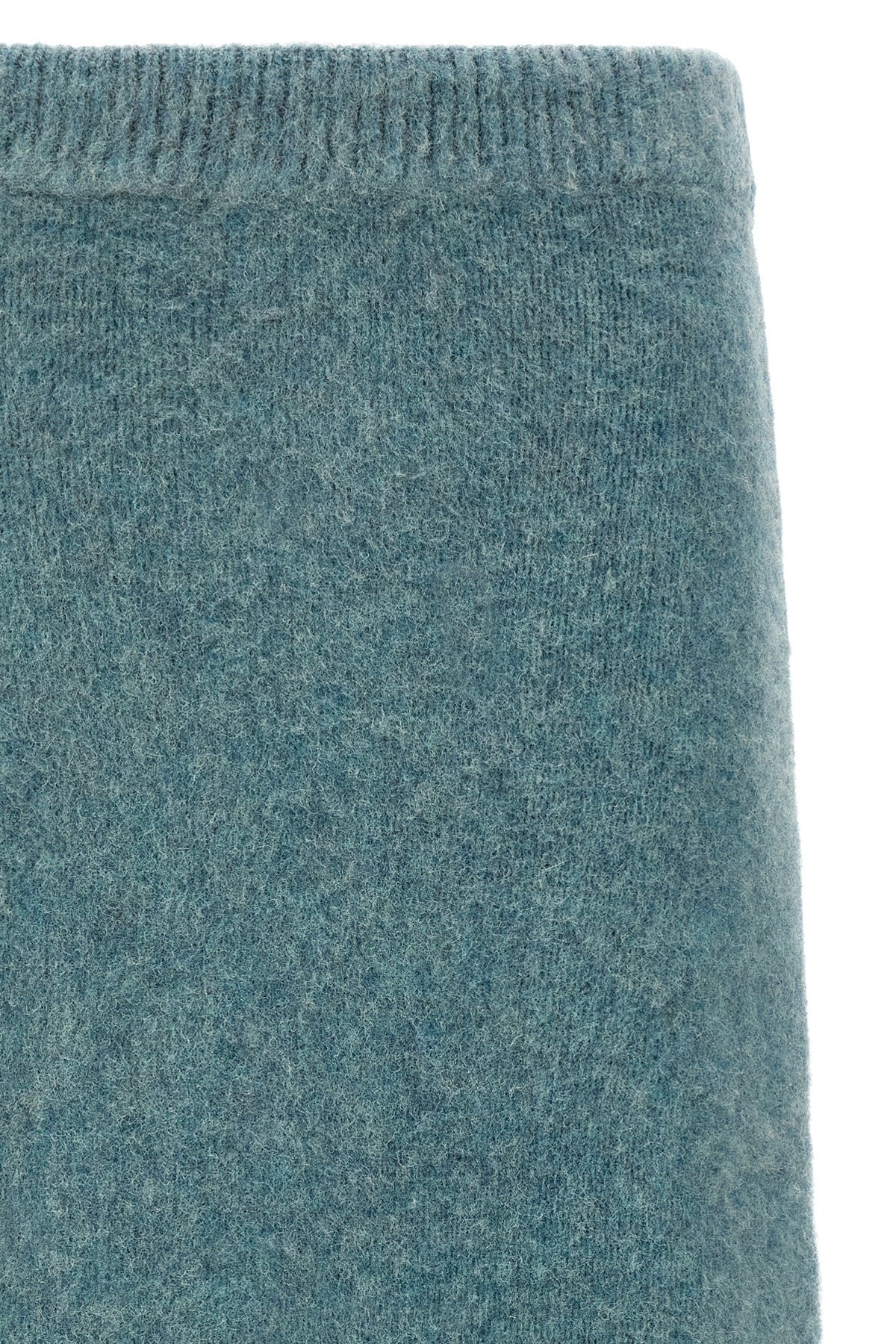 midi skirt in brushed knit shetland wool