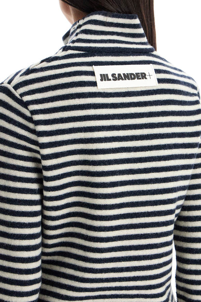 striped boiled wool knit pullover sweater