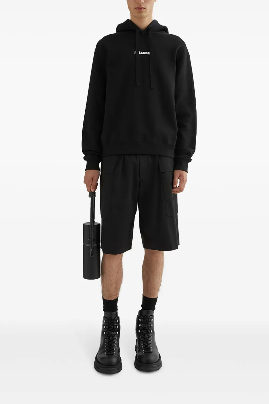 JIL SANDER L brushed cotton hoodie