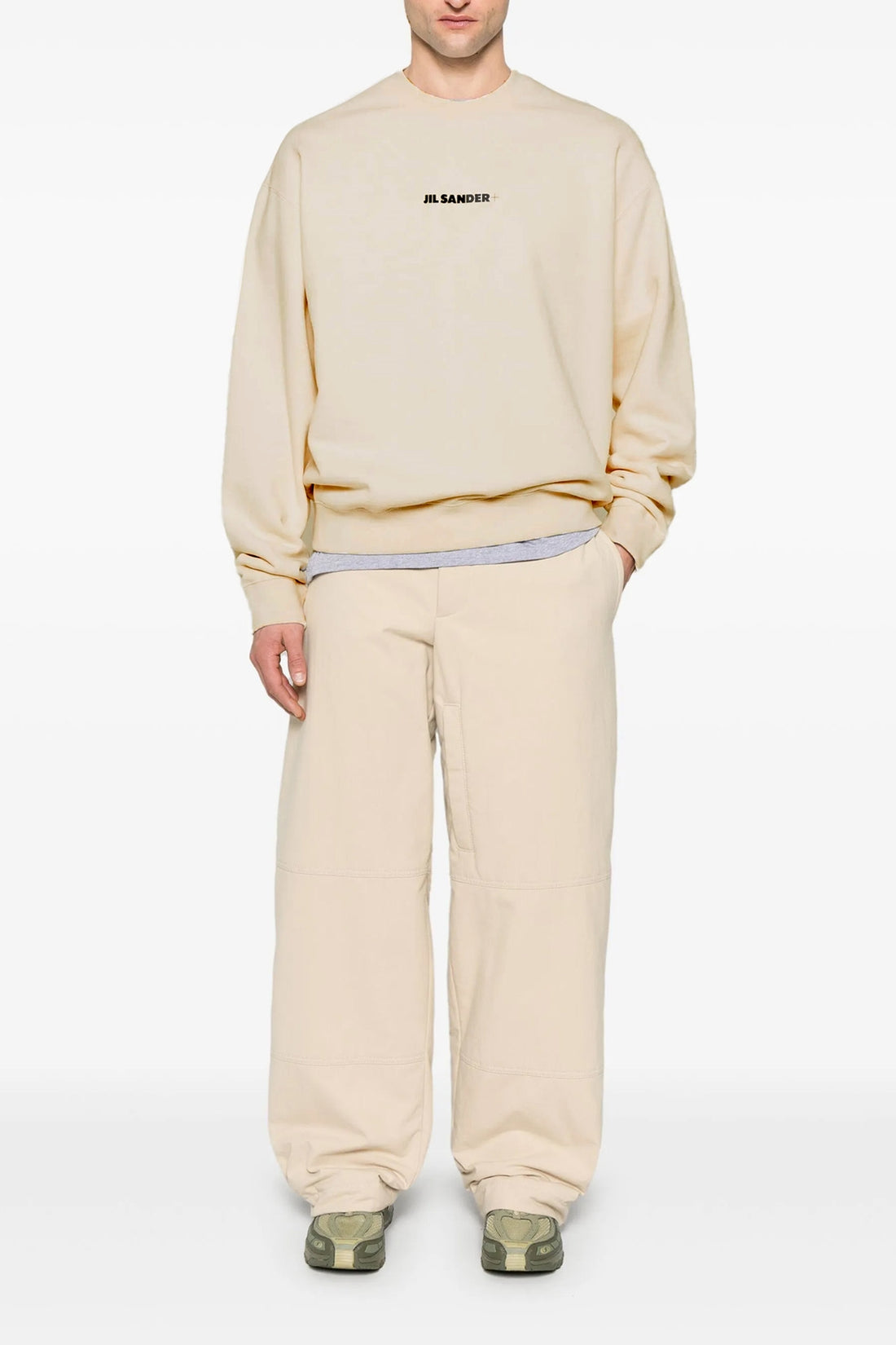JIL SANDER XL brushed cotton sweatshirt