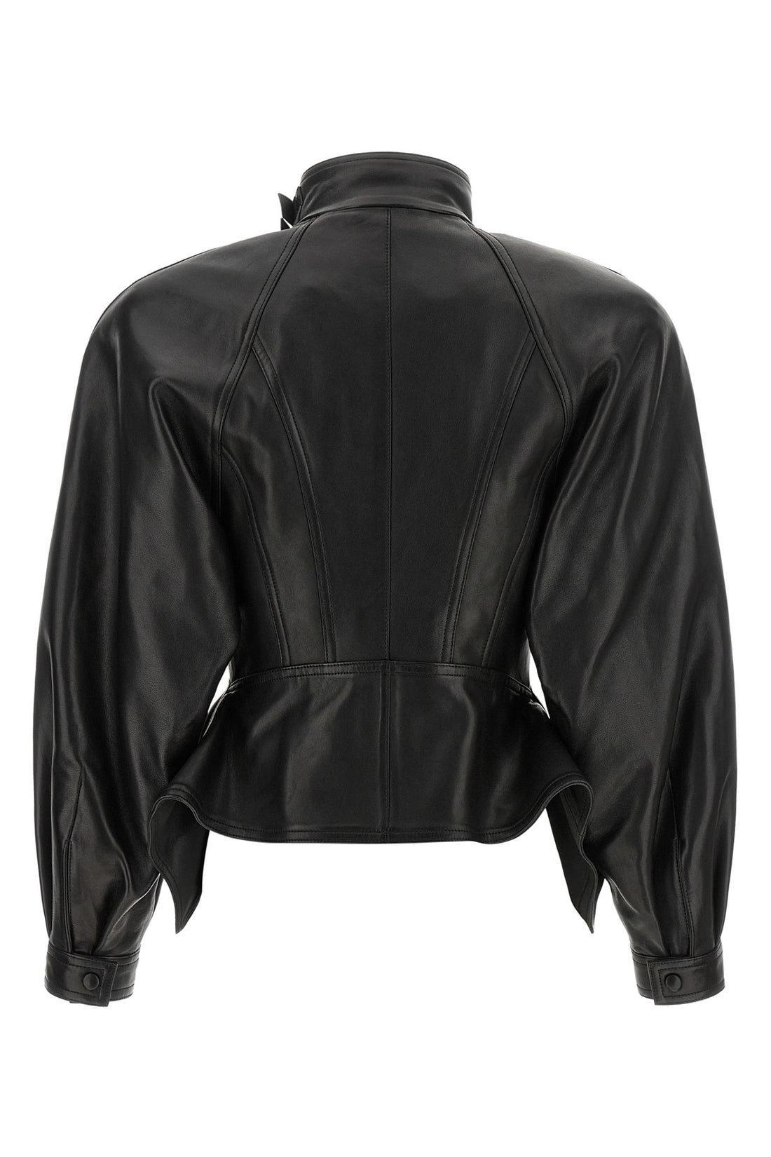 BALMAIN 36 the balmain nappa leather side jacket redefines the outerwear through a masterfu