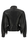 the balmain nappa leather side jacket redefines the outerwear through a masterfu