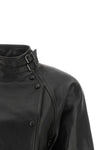 the balmain nappa leather side jacket redefines the outerwear through a masterfu
