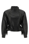 the balmain nappa leather side jacket redefines the outerwear through a masterfu