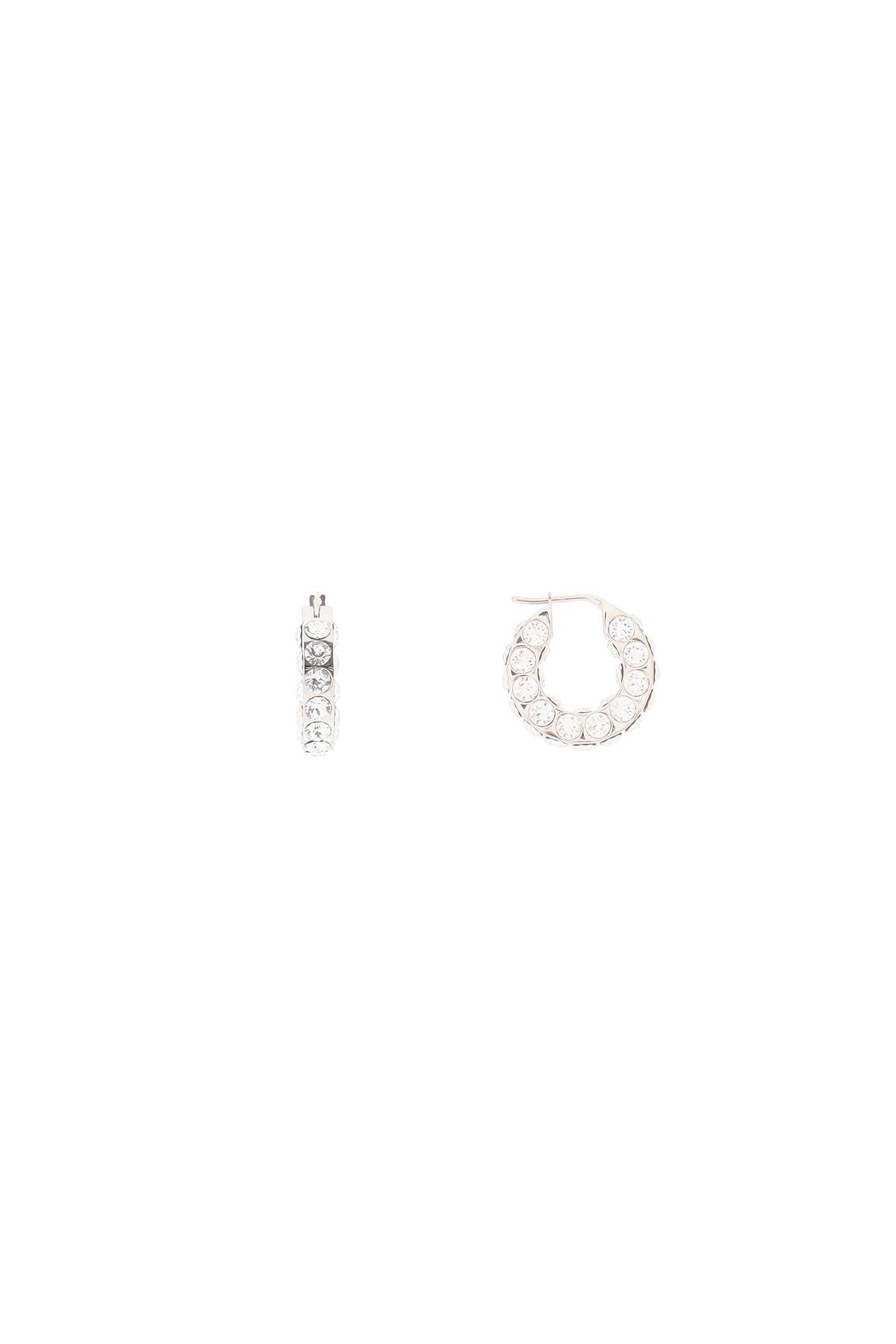 small jahleel hoop earrings with crystals