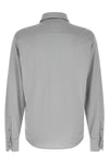 military-inspired shirt in silk and cotton blend