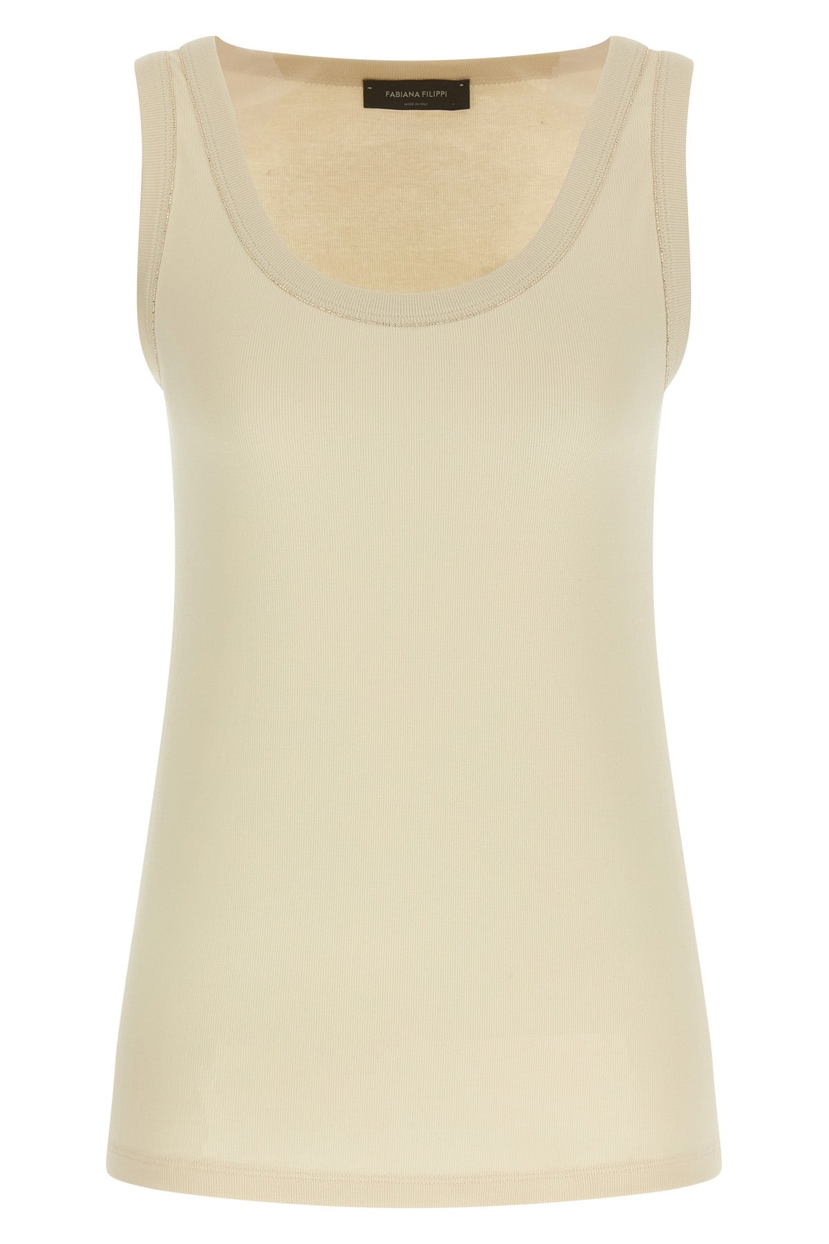 ribbed cotton jersey top