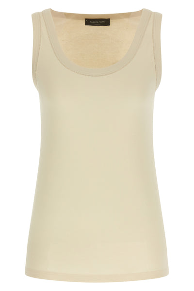 ribbed cotton jersey top