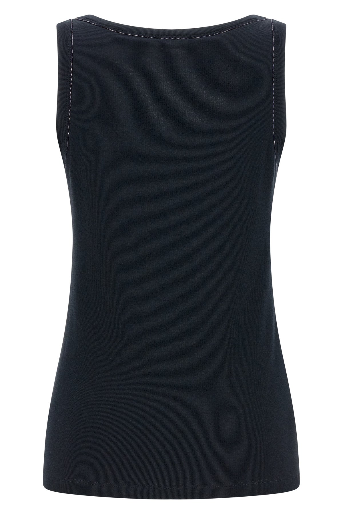 sleeveless top in slightly stretch cotton blend