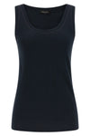 sleeveless top in slightly stretch cotton blend