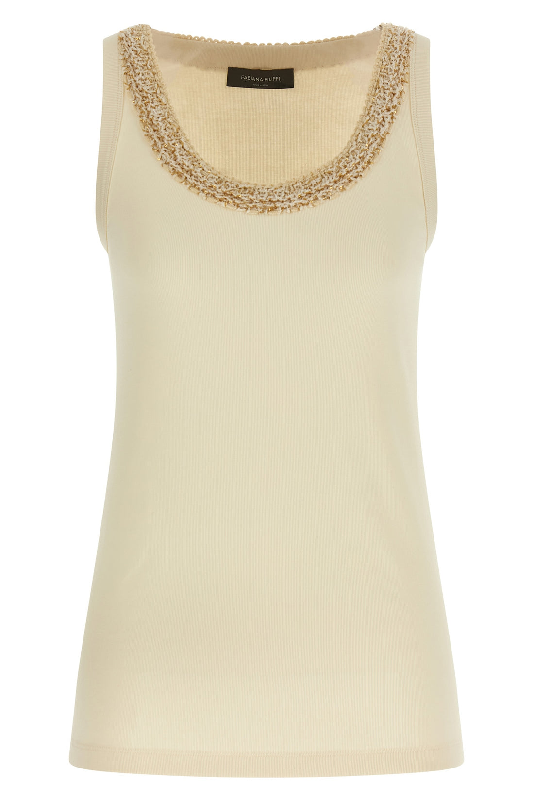 FABIANA FILIPPI 42 ribbed cotton jersey top