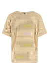 striped lyocell and cotton blend t-shirt