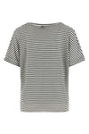 striped lyocell and cotton blend t-shirt