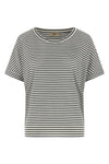 striped lyocell and cotton blend t-shirt