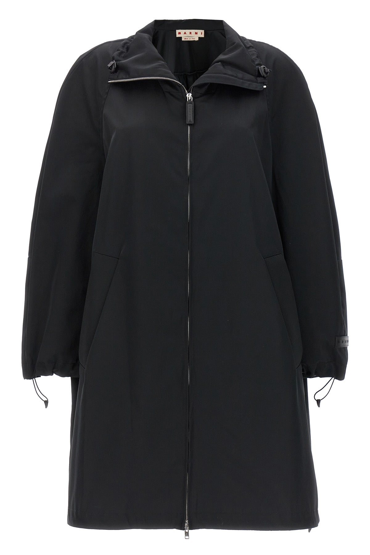parka in satin technical fabric
