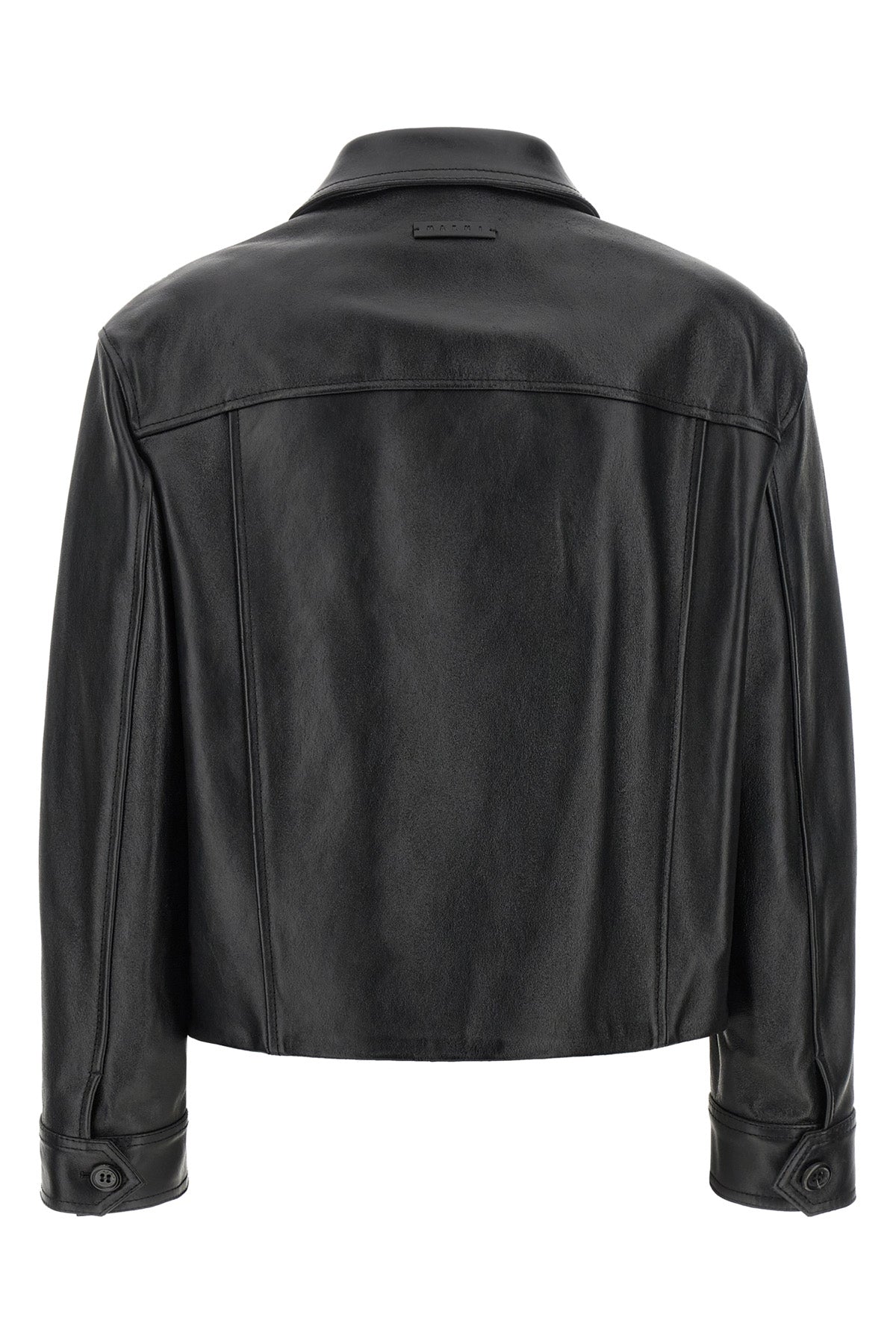 the marni jacket in pure calf leather redefines the codes of outerwear through a