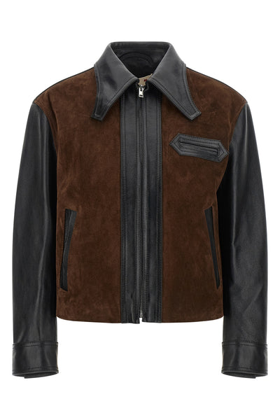 the marni jacket in pure calf leather redefines the codes of outerwear through a