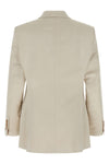 double-breasted cotton and silk blazer