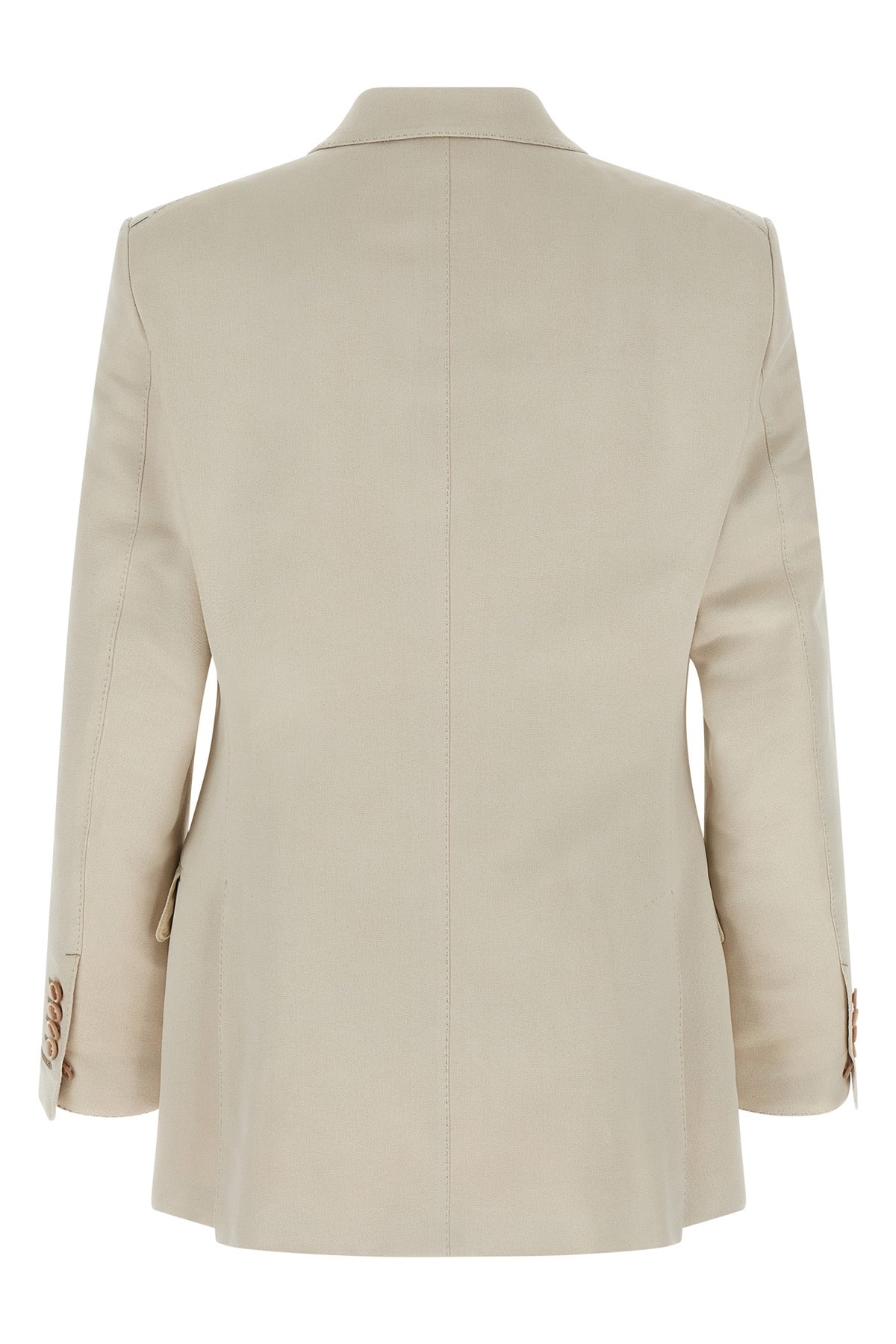 double-breasted cotton and silk blazer