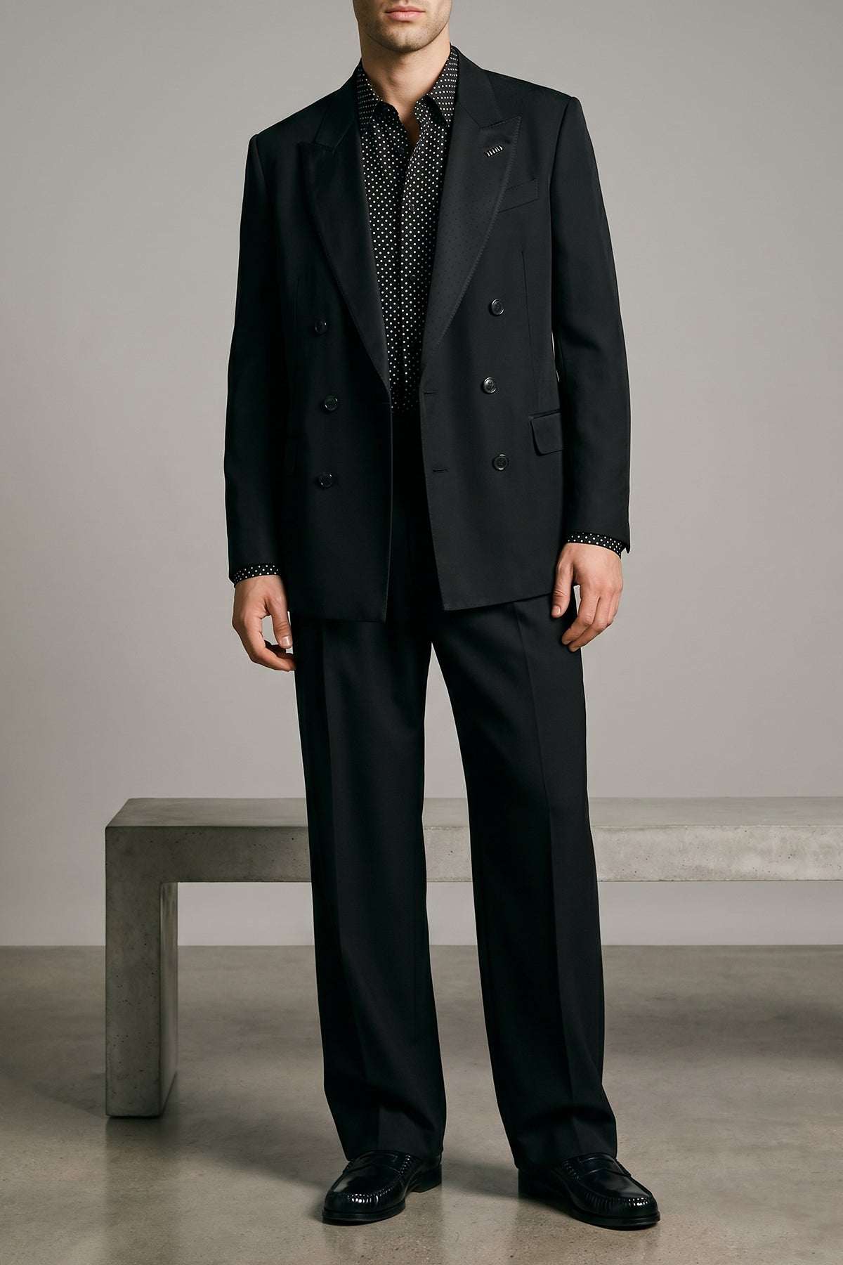 blazer in viscose blend and glossy fluid silk