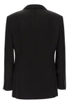 blazer in viscose blend and glossy fluid silk