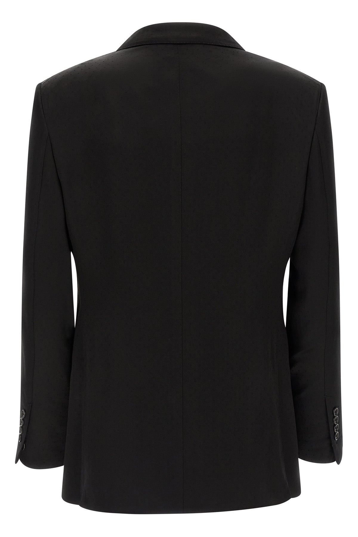 blazer in viscose blend and glossy fluid silk