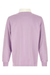 washed jersey polo shirt