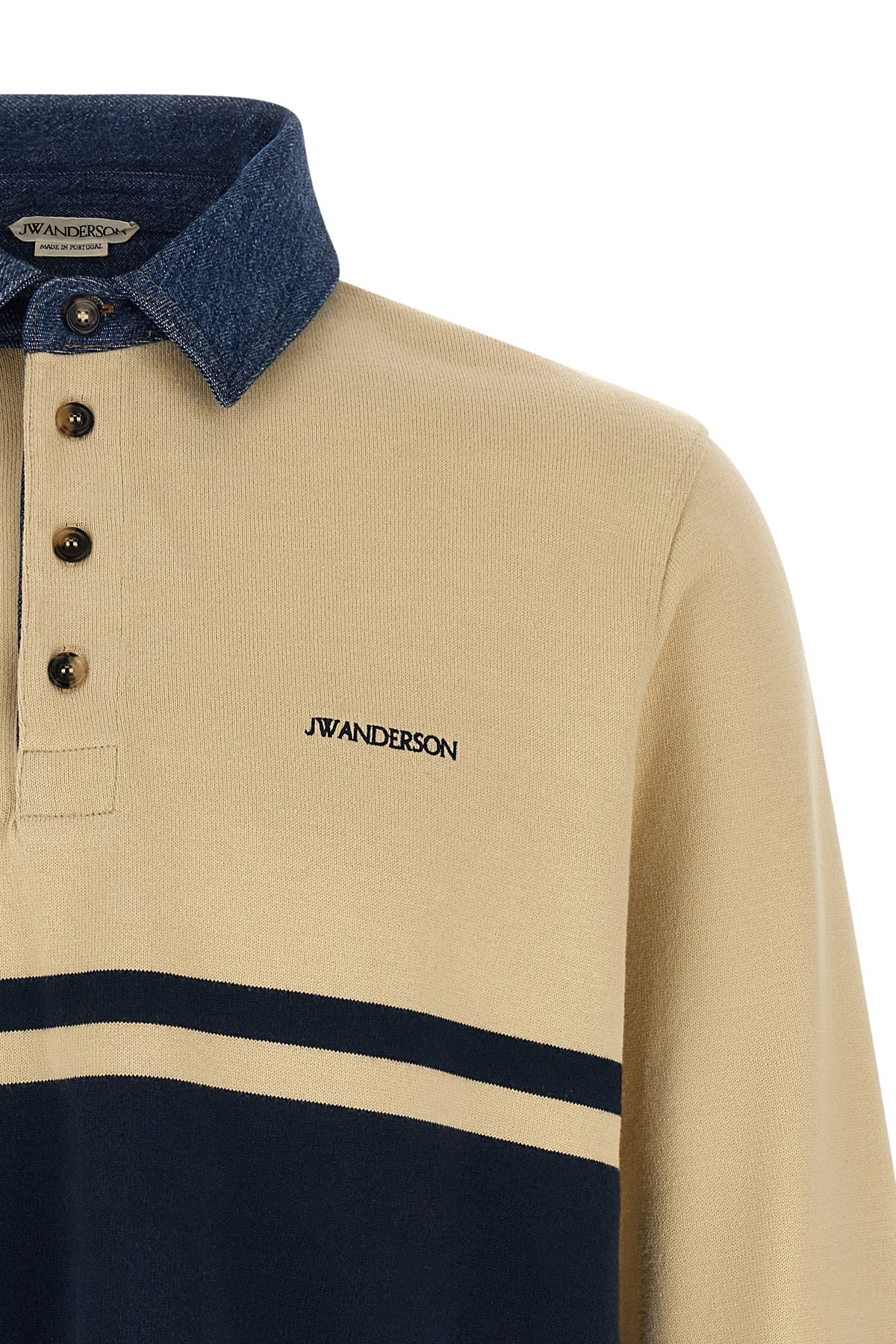 the jw anderson color-block cotton jersey polo shirt