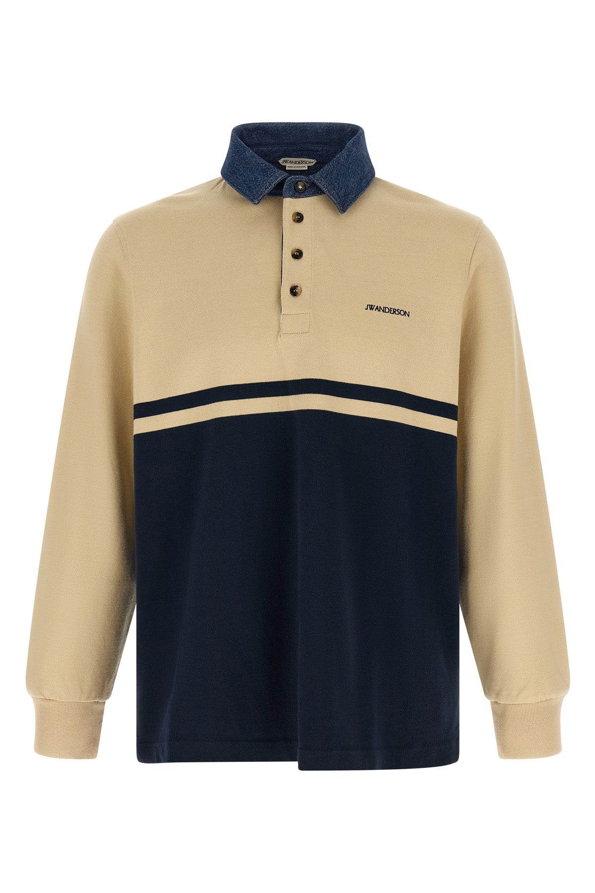 the jw anderson color-block cotton jersey polo shirt